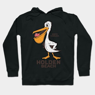 Holden Beach, NC Summertime Vacationing Pelican & Fish Hoodie